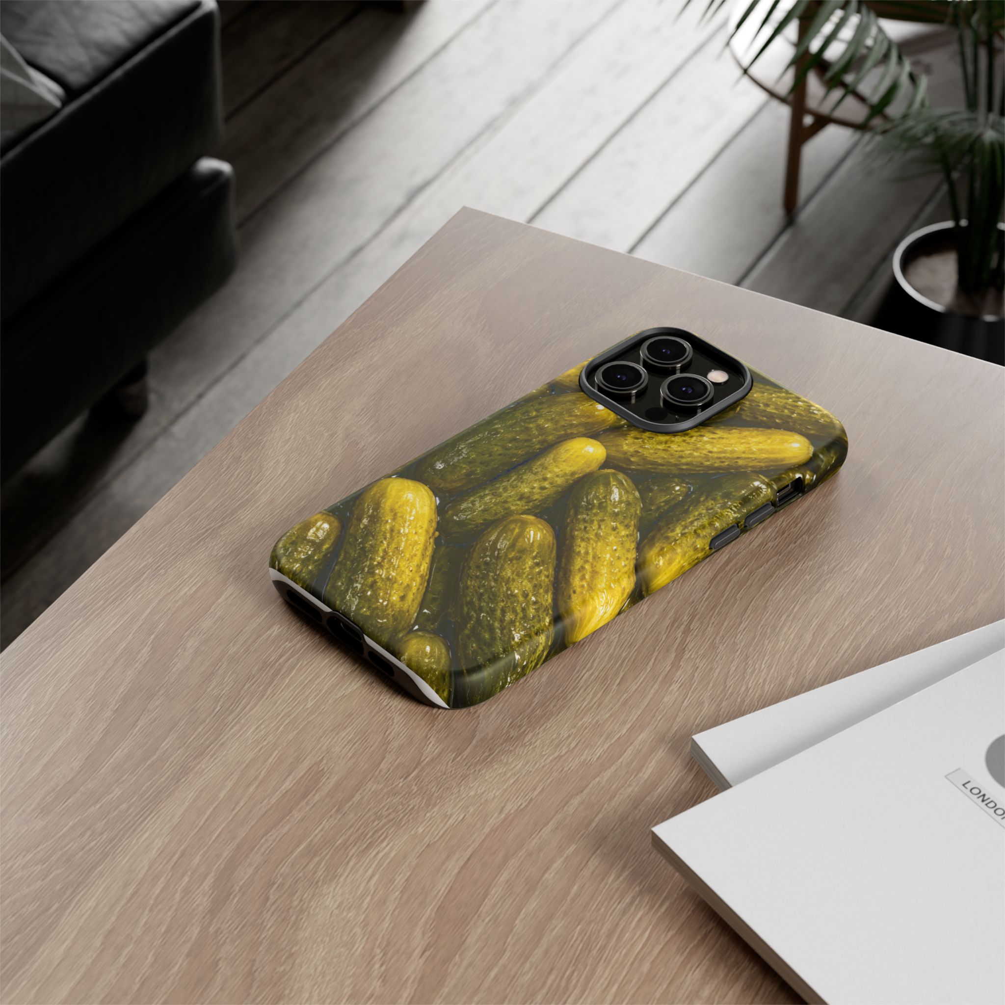 Pickle Pattern iPhone Case — Novelty Pickles Design Protective Case - Image 74
