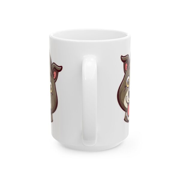 17057863186054347456_2048.jpeg Pit Bull Face Sticker Dog Lover Mug – Cute Cartoon Puppy Coffee Mug – 11oz/15oz Ceramic Mug