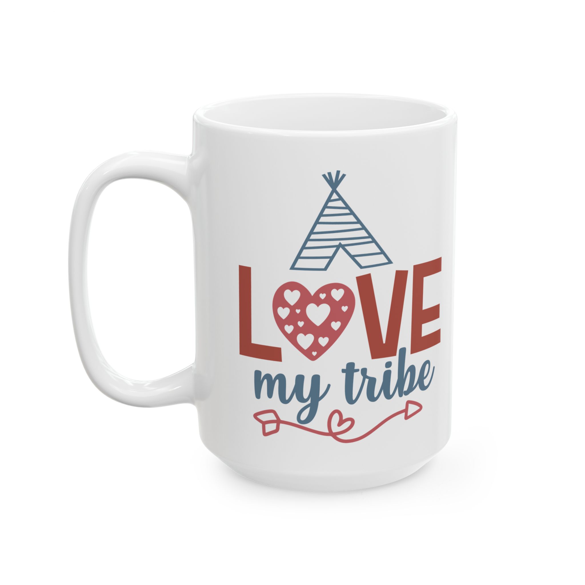 Teacher Appreciation Mug "Love My Tribe" Ceramic Mug — Heart & Arrow Family Coffee Cup (11oz, 15oz) - Image 8