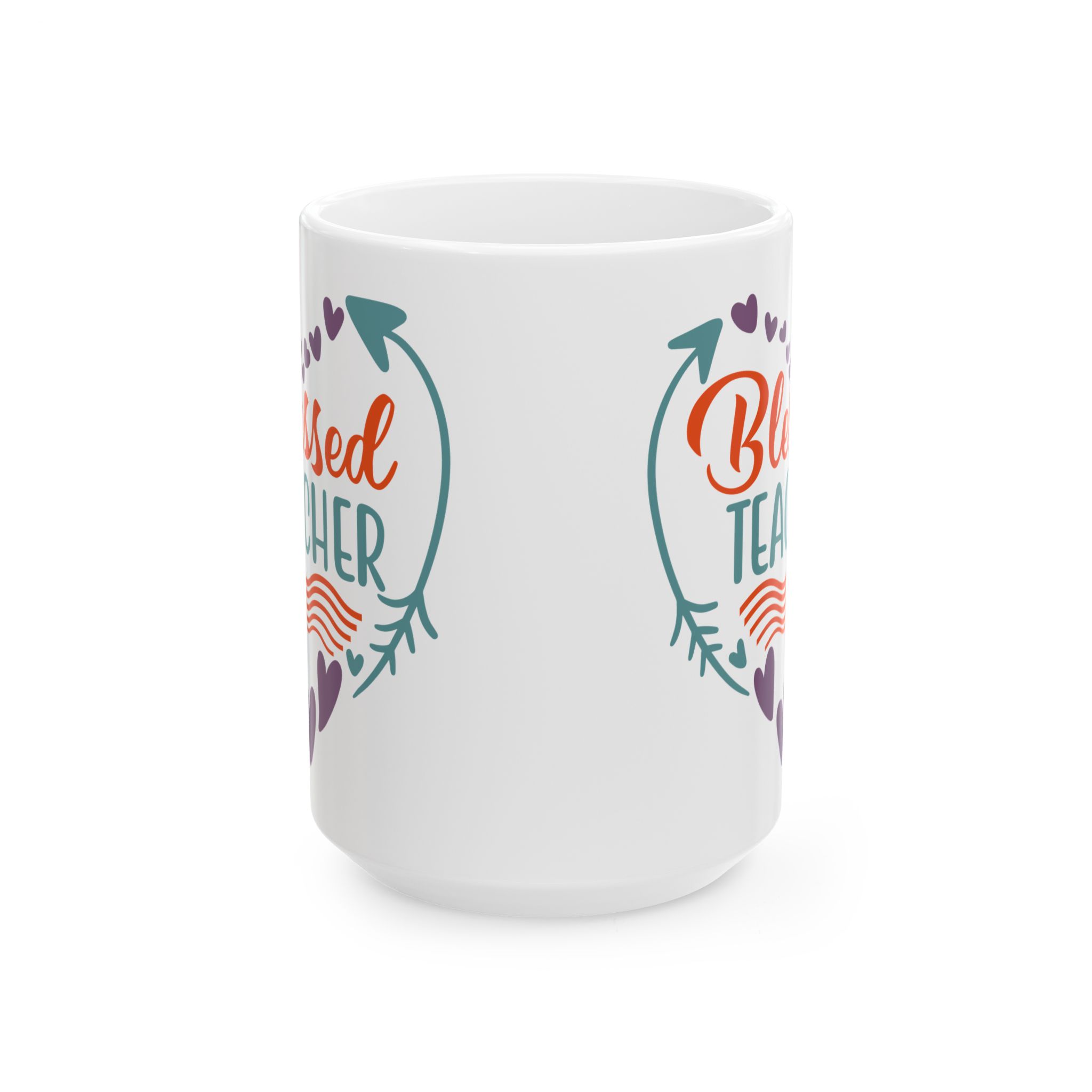 Teacher Appreciation Mug "Blessed Teacher" Ceramic Mug — Floral Arrow Design (11oz & 15oz) - Image 7