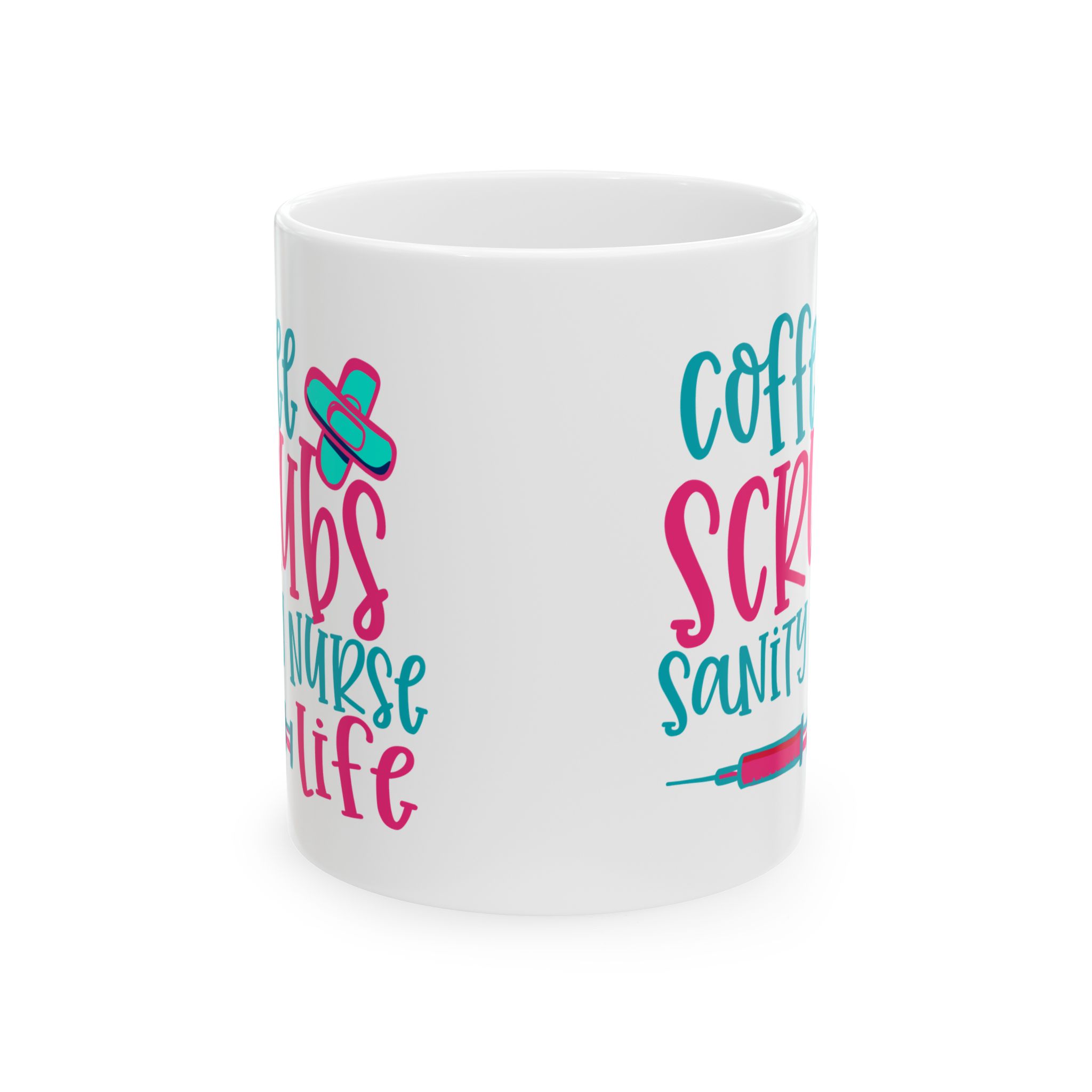 Coffee Scrubs Sanity Nurse Life – Medical Coffee Mug – 11oz/15oz Ceramic Mug - Image 2
