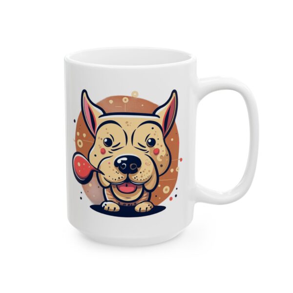 17311749544906161558_2048.jpeg Tough Bulldog with Bubble Dog Lover Mug – Cute Cartoon Puppy Coffee Mug – 11oz/15oz Ceramic Mug