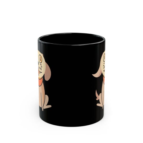 17394927701487060253_2048.jpeg Sitting Tan Dog with Orange Collar Dog Lover Mug – Cute Cartoon Puppy Coffee Mug – 11oz/15oz Ceramic Mug