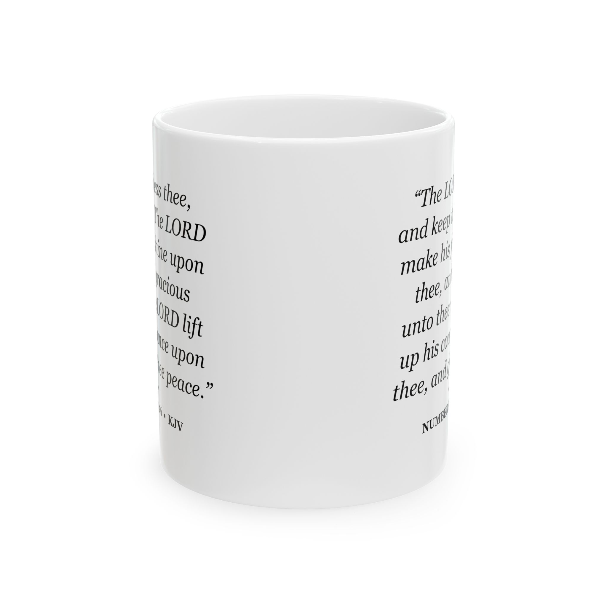 Numbers 6:24-26 Bible Verse Mug – KJV Scripture Coffee Mug – 11oz/15oz Ceramic Mug - Image 2