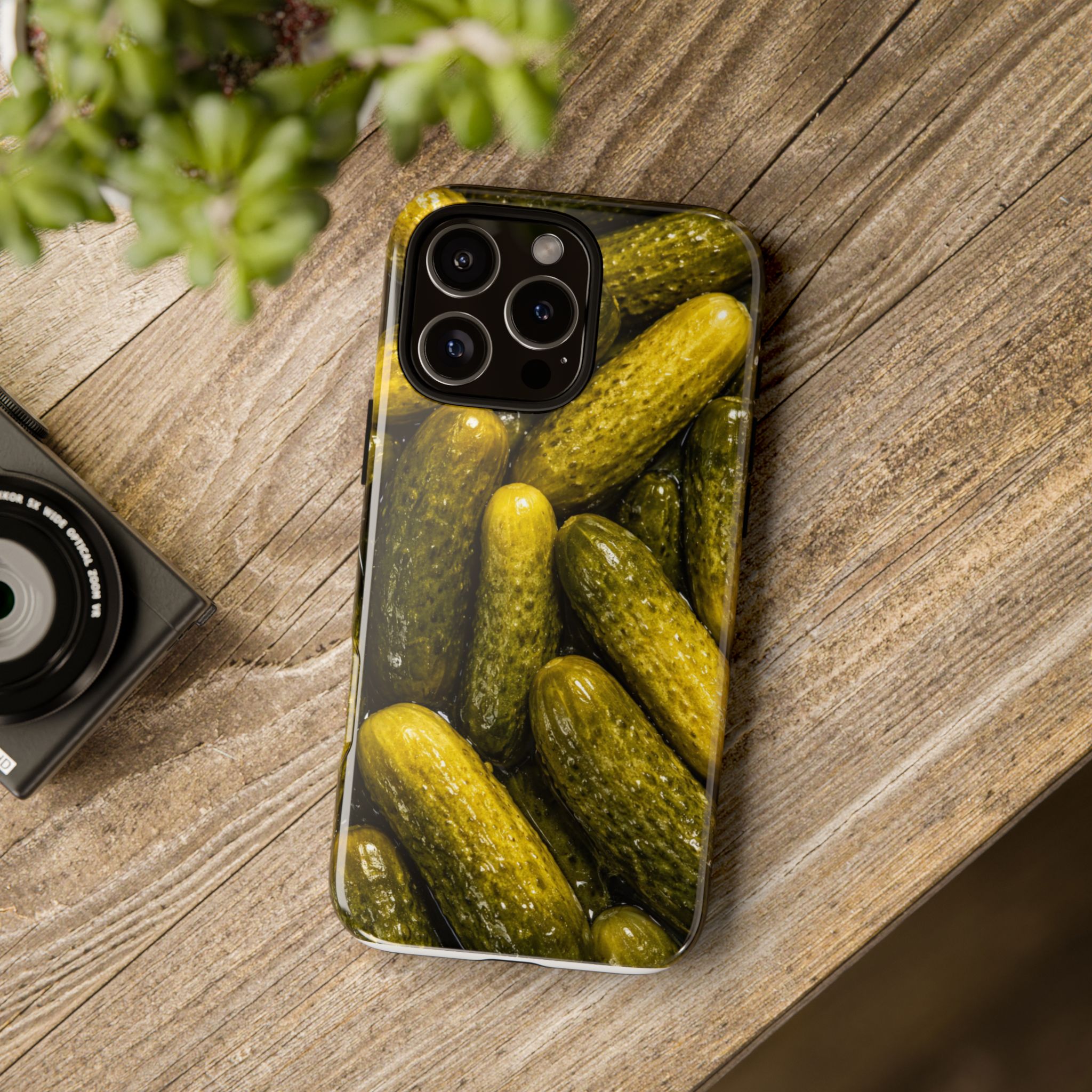 Pickle Pattern iPhone Case — Novelty Pickles Design Protective Case - Image 126
