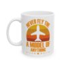 Never Fly the Plane Model of Anything Sunset Pilot Mug – Aviation Gift Coffee Mug – 11oz/15oz Ceramic Mug