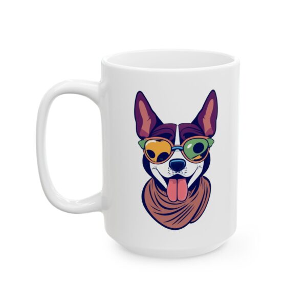 17792444380324367573_2048.jpeg Cool Dog in Sunglasses and Scarf Dog Lover Mug – Cute Cartoon Puppy Coffee Mug – 11oz/15oz Ceramic Mug