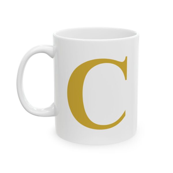 17904830804725440650_2048-1.jpeg Gold Letter C Monogram Mug – Gold Initial Alphabet Coffee Mug – 11oz/15oz Ceramic Mug