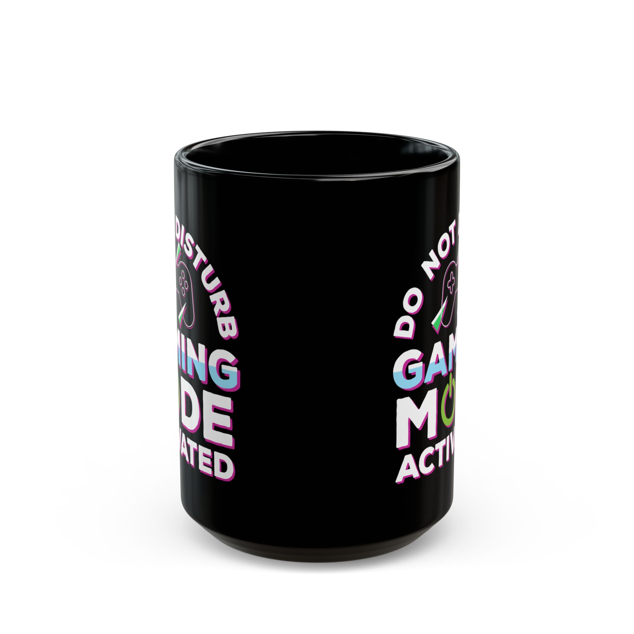 Do Not Disturb Gaming Mode Activated Black Mug – Gamer Coffee Mug – 11oz/15oz Ceramic Mug - Image 5