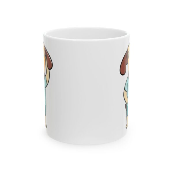 18155796808275253907_2048.jpeg Dog in Polka Dot Shirt Dog Lover Mug – Cute Cartoon Puppy Coffee Mug – 11oz/15oz Ceramic Mug
