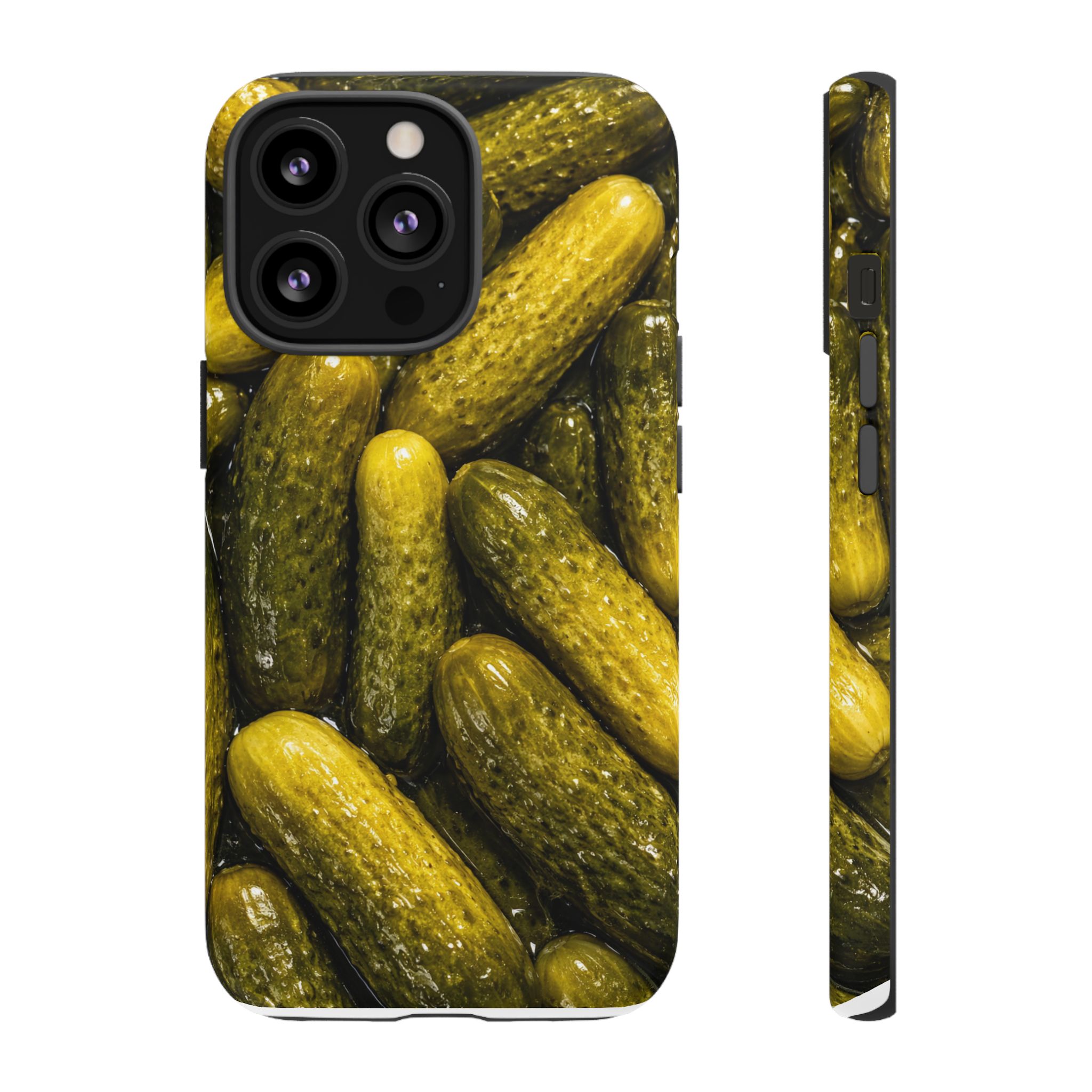 Pickle Pattern iPhone Case — Novelty Pickles Design Protective Case - Image 37