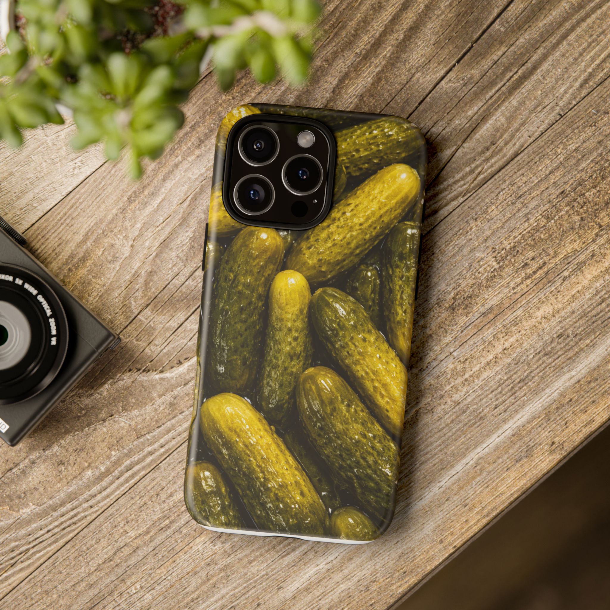 Pickle Pattern iPhone Case — Novelty Pickles Design Protective Case - Image 130