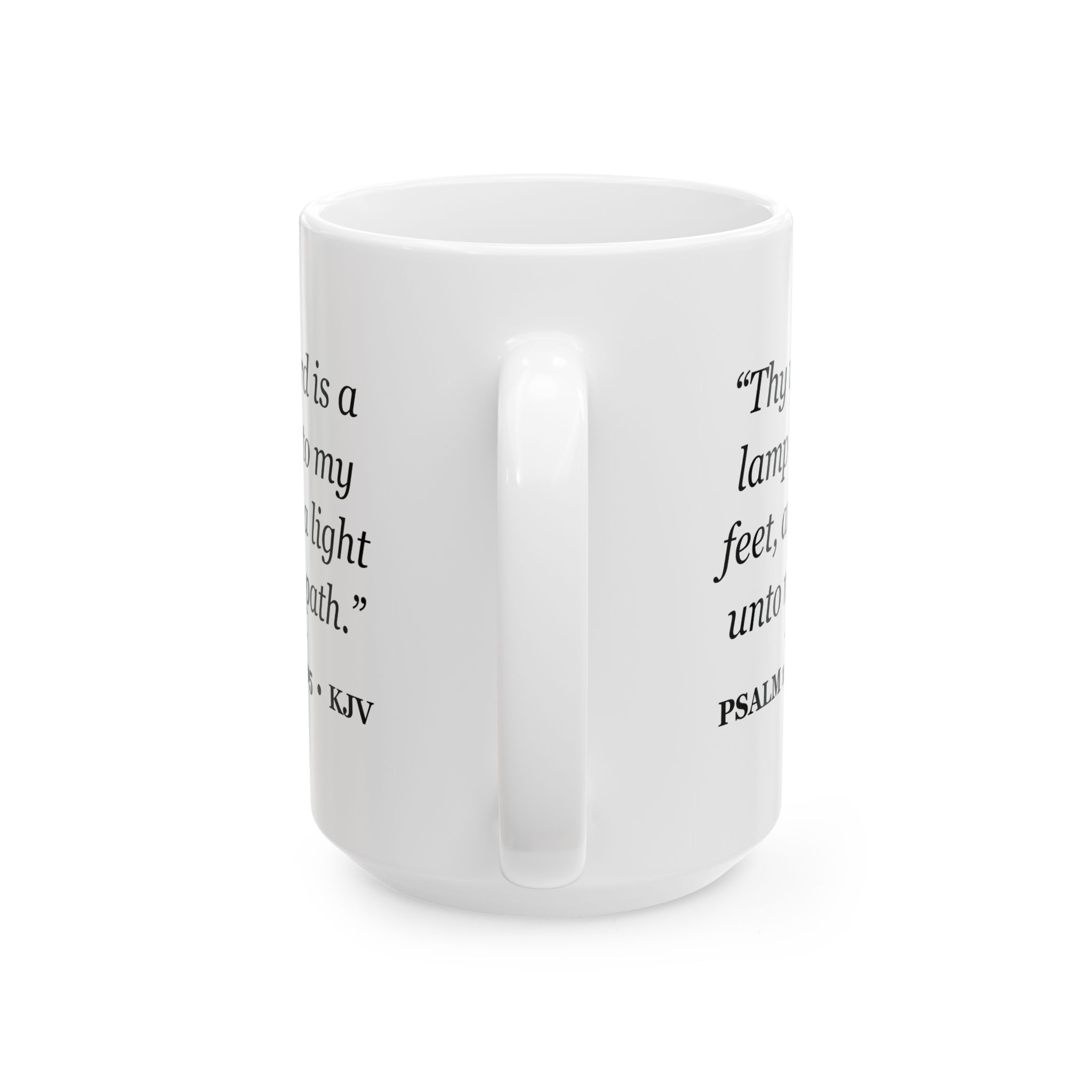 Psalm 119:105 Bible Verse Mug – KJV Scripture Coffee Mug – 11oz/15oz Ceramic Mug - Image 6