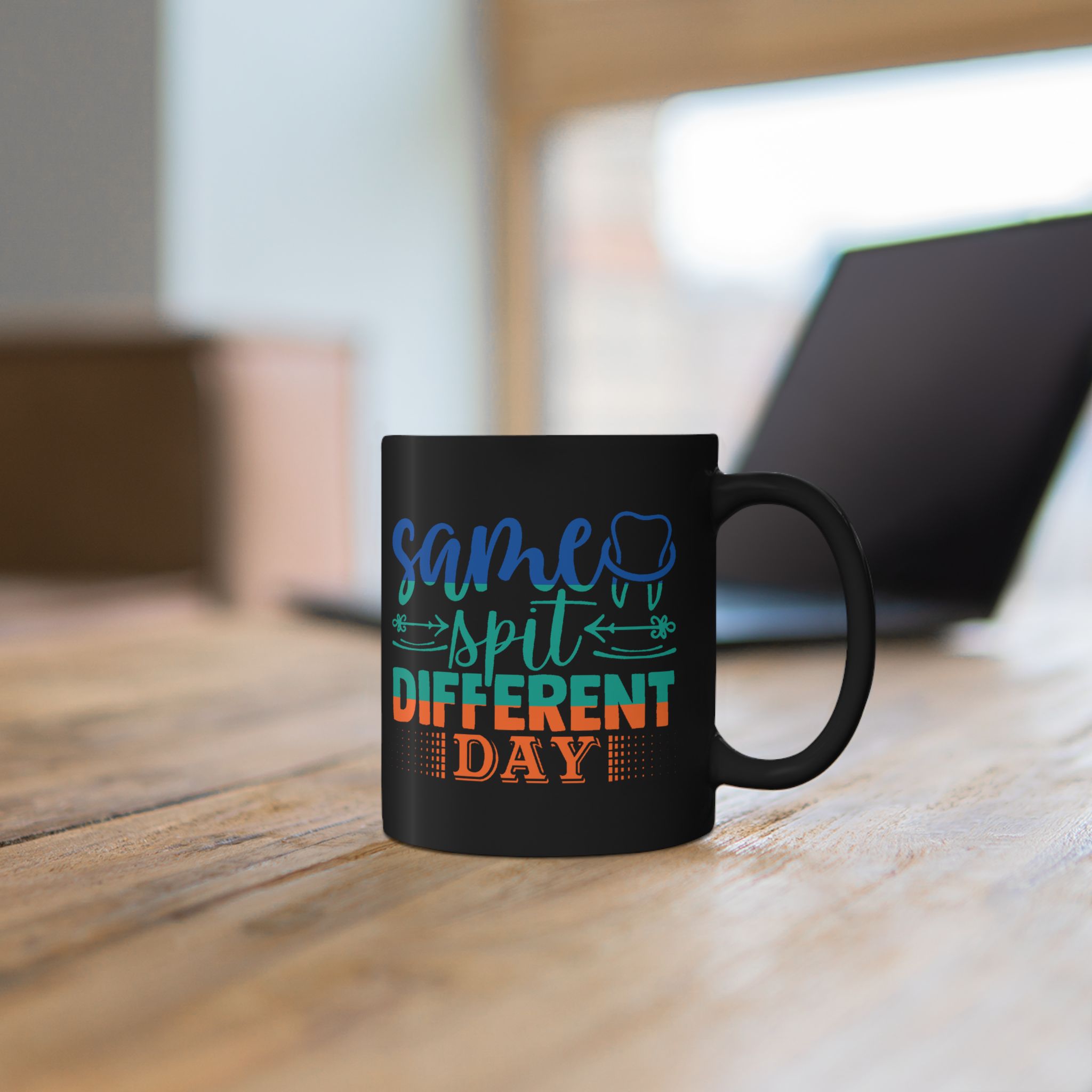 Dentist Mug - 'Same Spit Different Day' Personalized Coffee Mug (11oz/15oz) - Image 5