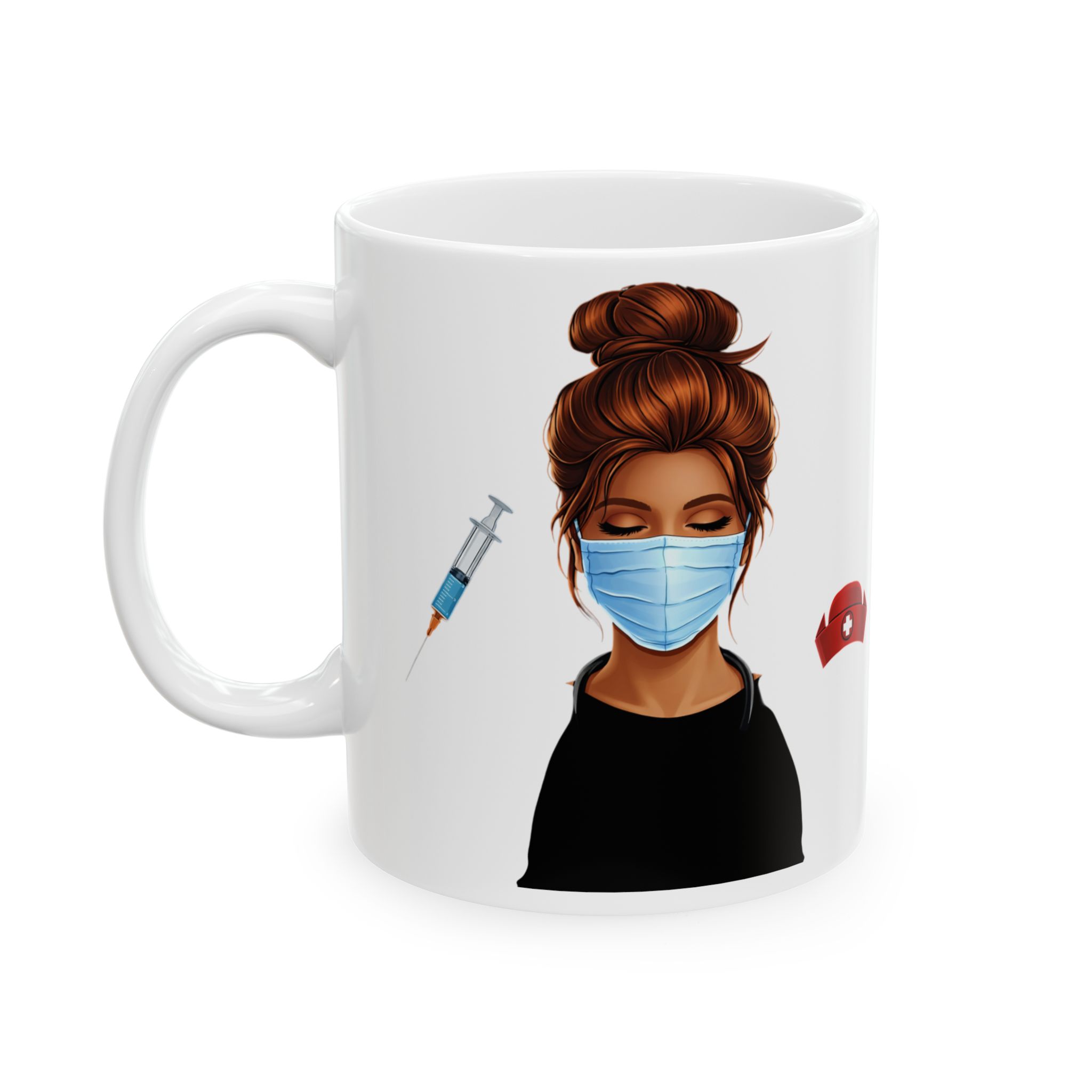 Nurse Syringe and Cap – Medical Nurse Coffee Mug – 11oz/15oz Ceramic Mug - Image 3