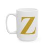 2049634931697052541_2048.jpeg Gold Letter Z Monogram Mug – Gold Initial Alphabet Coffee Mug – 11oz/15oz Ceramic Mug
