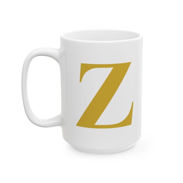 2049634931697052541_2048.jpeg Gold Letter Z Monogram Mug – Gold Initial Alphabet Coffee Mug – 11oz/15oz Ceramic Mug