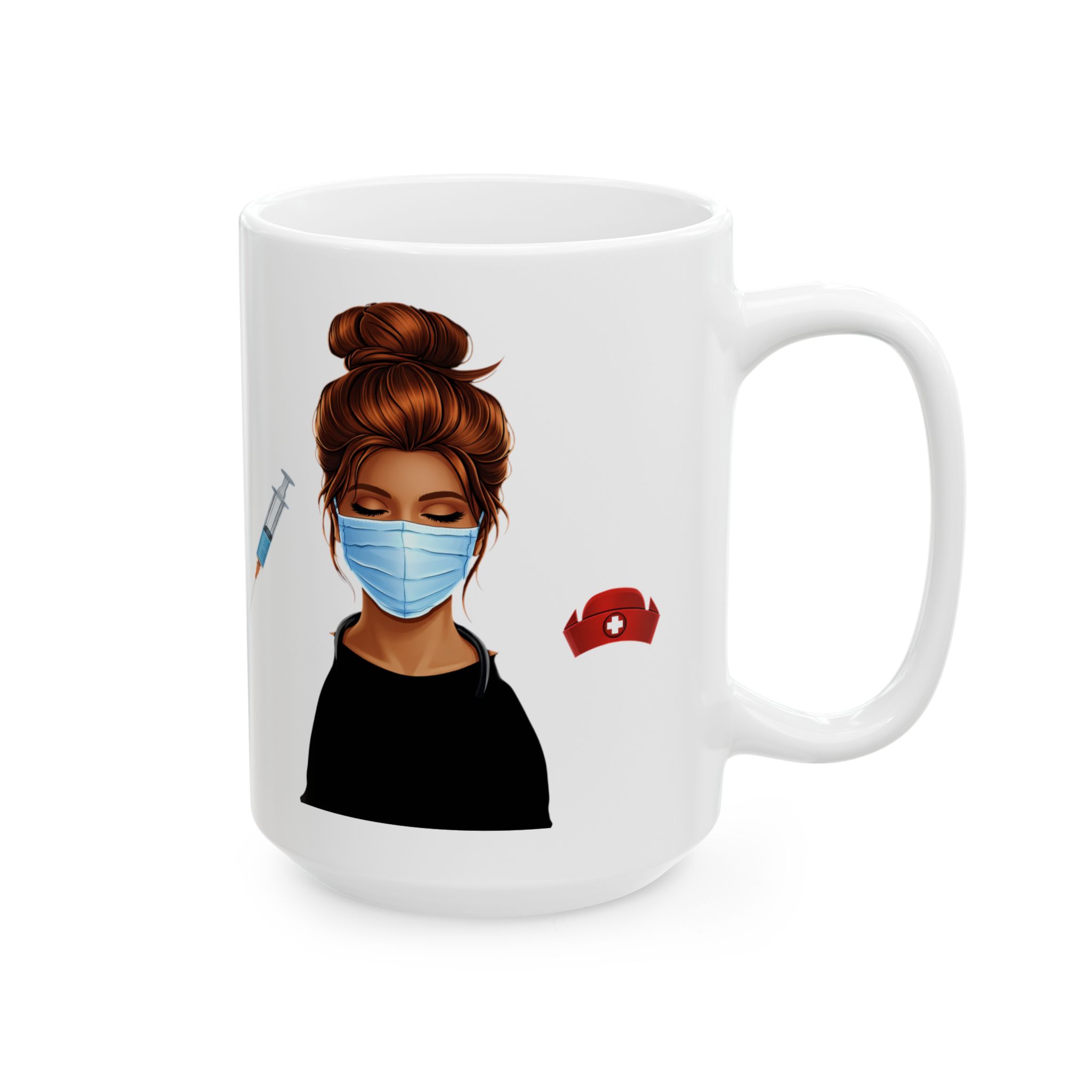 Nurse Syringe and Cap – Medical Nurse Coffee Mug – 11oz/15oz Ceramic Mug - Image 6
