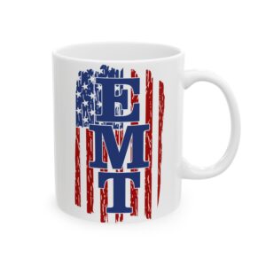 EMT US Flag – Medical Coffee Mug – 11oz/15oz Ceramic Mug