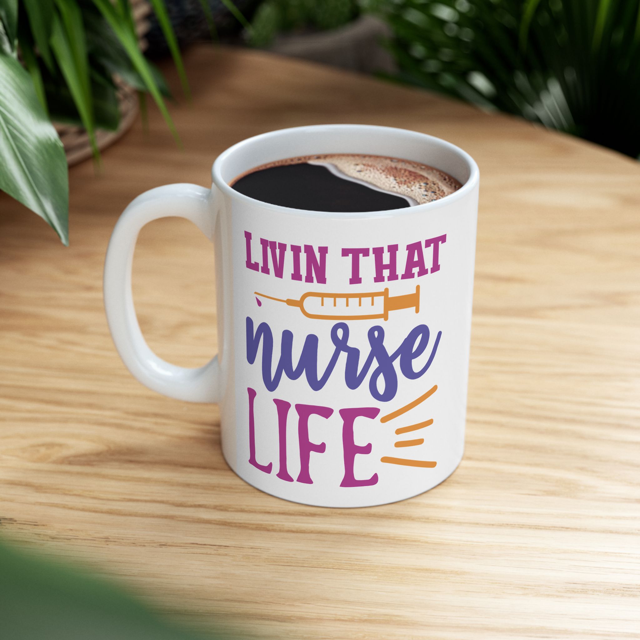 Livin That Nurse Life – Medical Coffee Mug – 11oz/15oz Ceramic Mug - Image 5