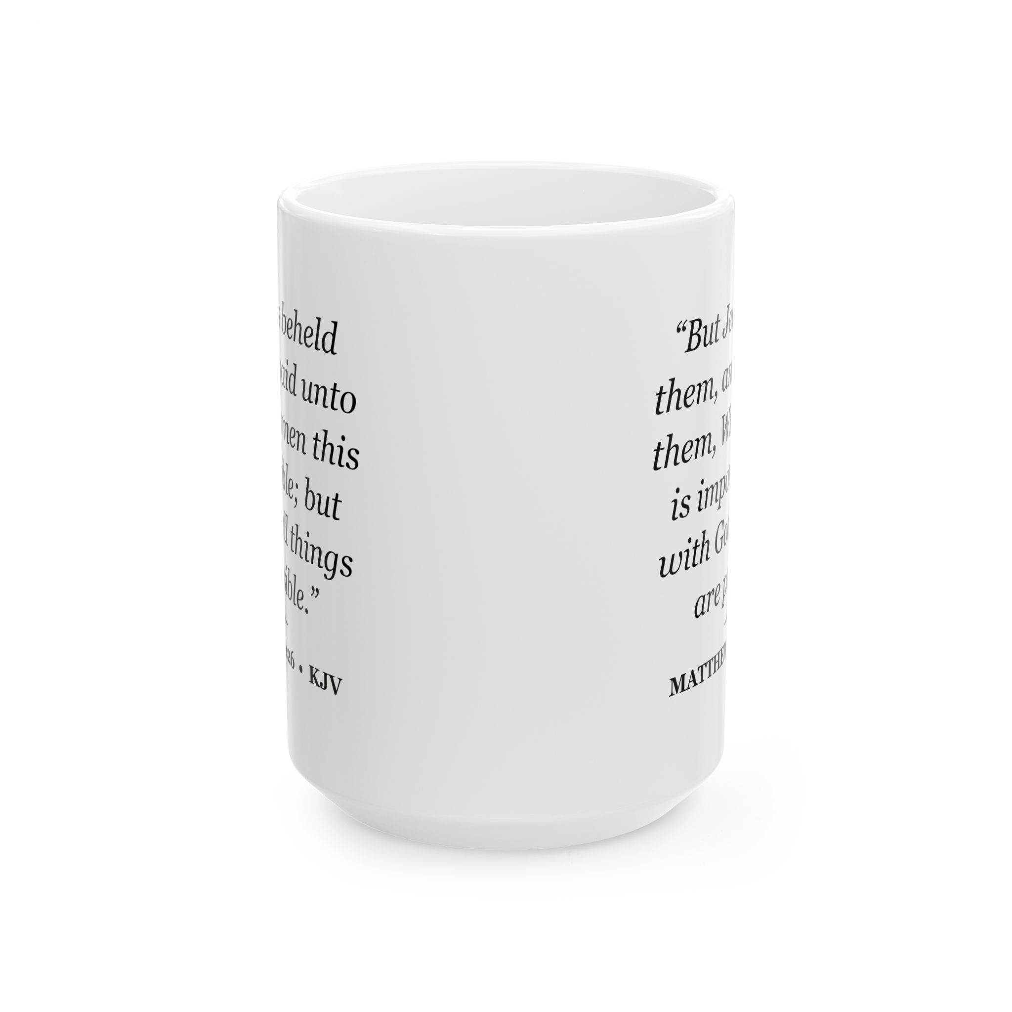 Matthew 19:26 Bible Verse Mug – KJV Scripture Coffee Mug – 11oz/15oz Ceramic Mug - Image 5