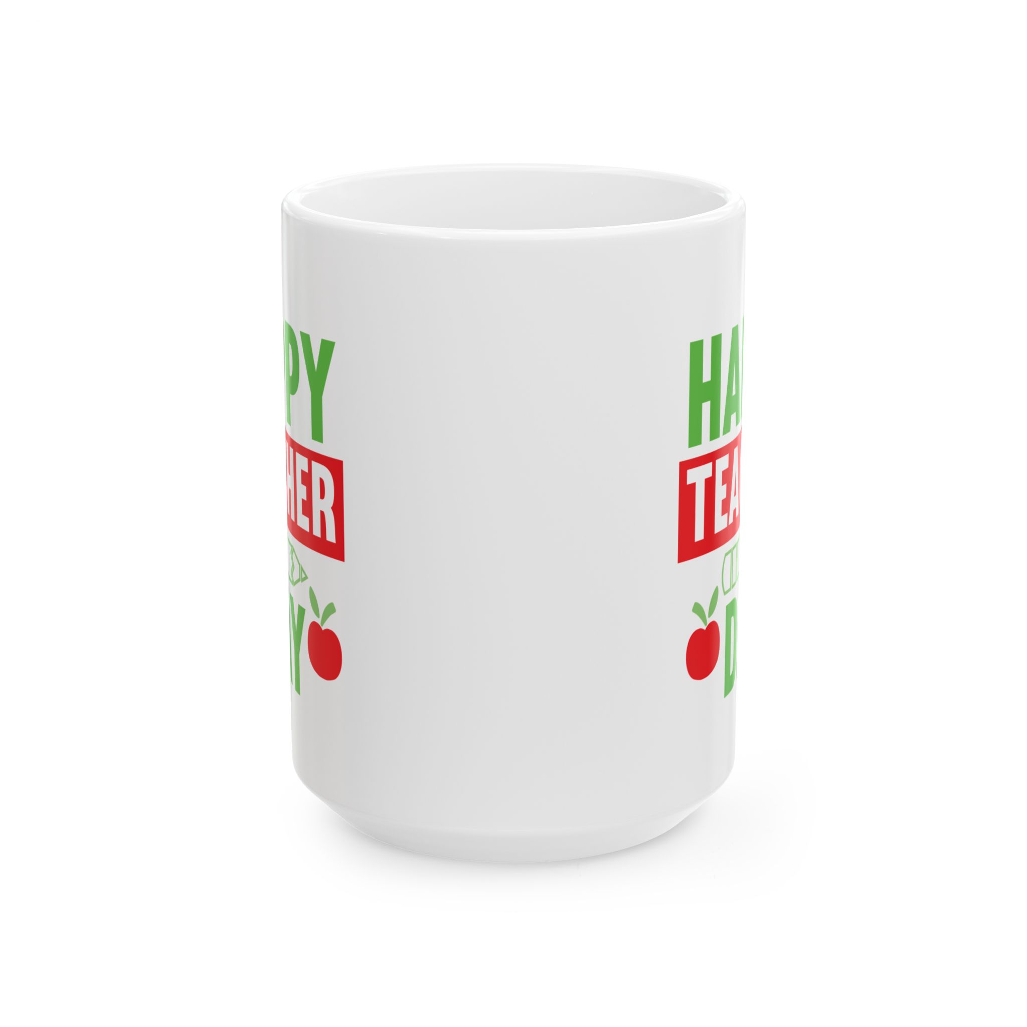 Teacher Appreciation Day "Happy Teacher Day" Ceramic Mug – Apple Design, 11oz & 15oz - Image 7
