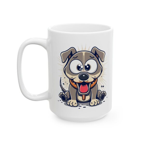 268923144886214165_2048.jpeg Wide-Eyed Cartoon Puppy Dog Lover Mug – Cute Cartoon Puppy Coffee Mug – 11oz/15oz Ceramic Mug