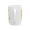 Gold Letter E Monogram Mug – Gold Initial Alphabet Coffee Mug – 11oz/15oz Ceramic Mug