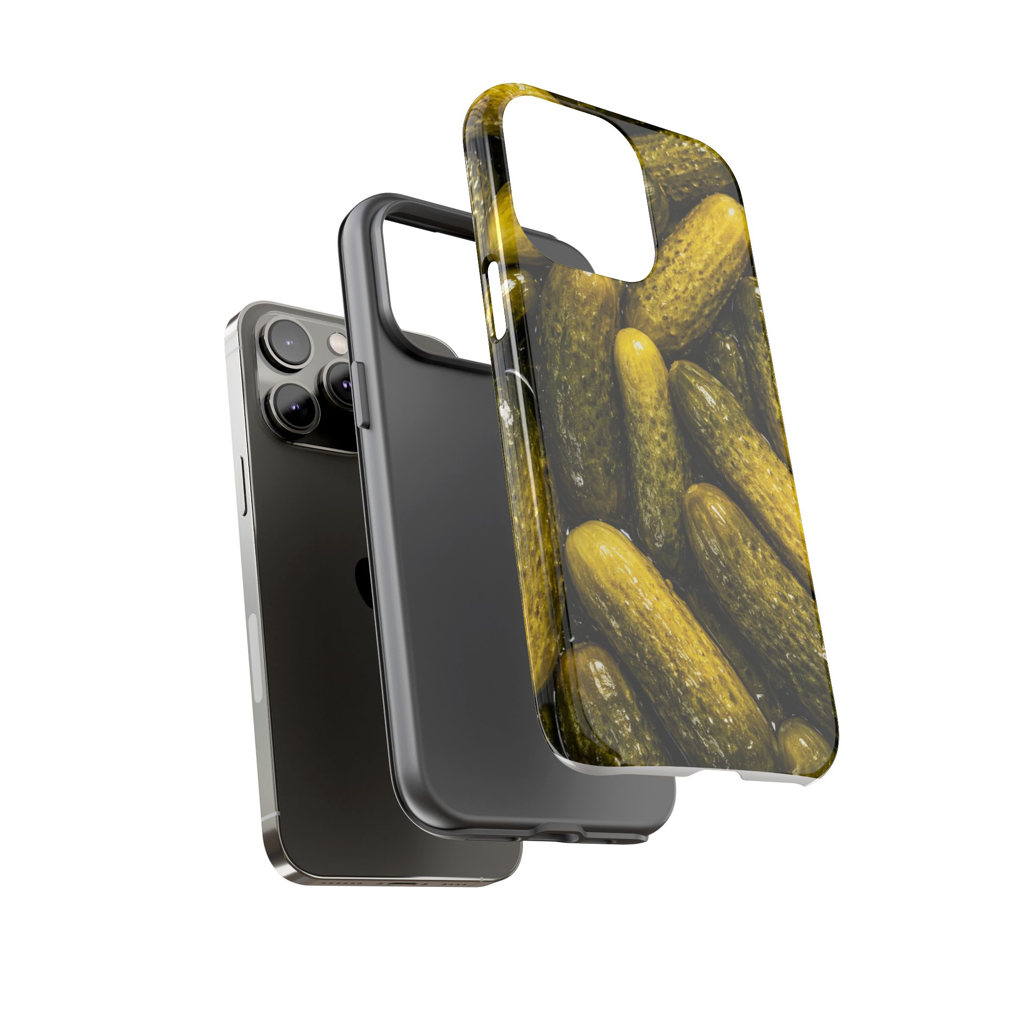 Pickle Pattern iPhone Case — Novelty Pickles Design Protective Case - Image 69