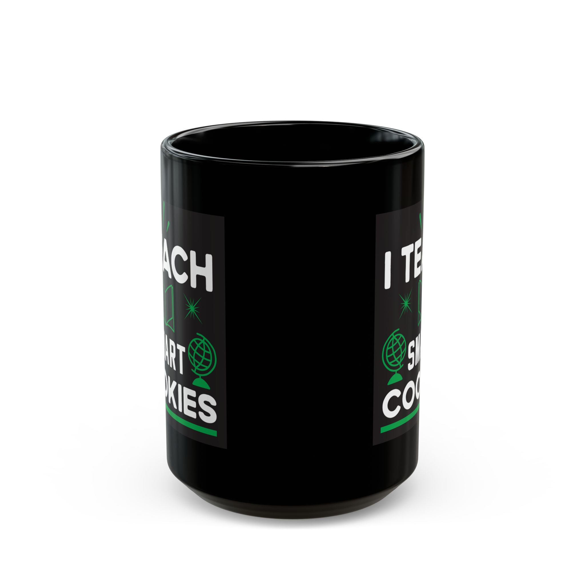 Teacher Appreciation Mug "I Teach Smart Cookies" Coffee Mug — Teacher Gift Black Ceramic (11oz & 15oz) - Image 6