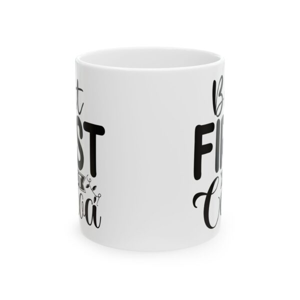 But First Hot Cocoa Winter Mug – Cozy Winter Coffee Mug – 11oz/15oz Ceramic Mug