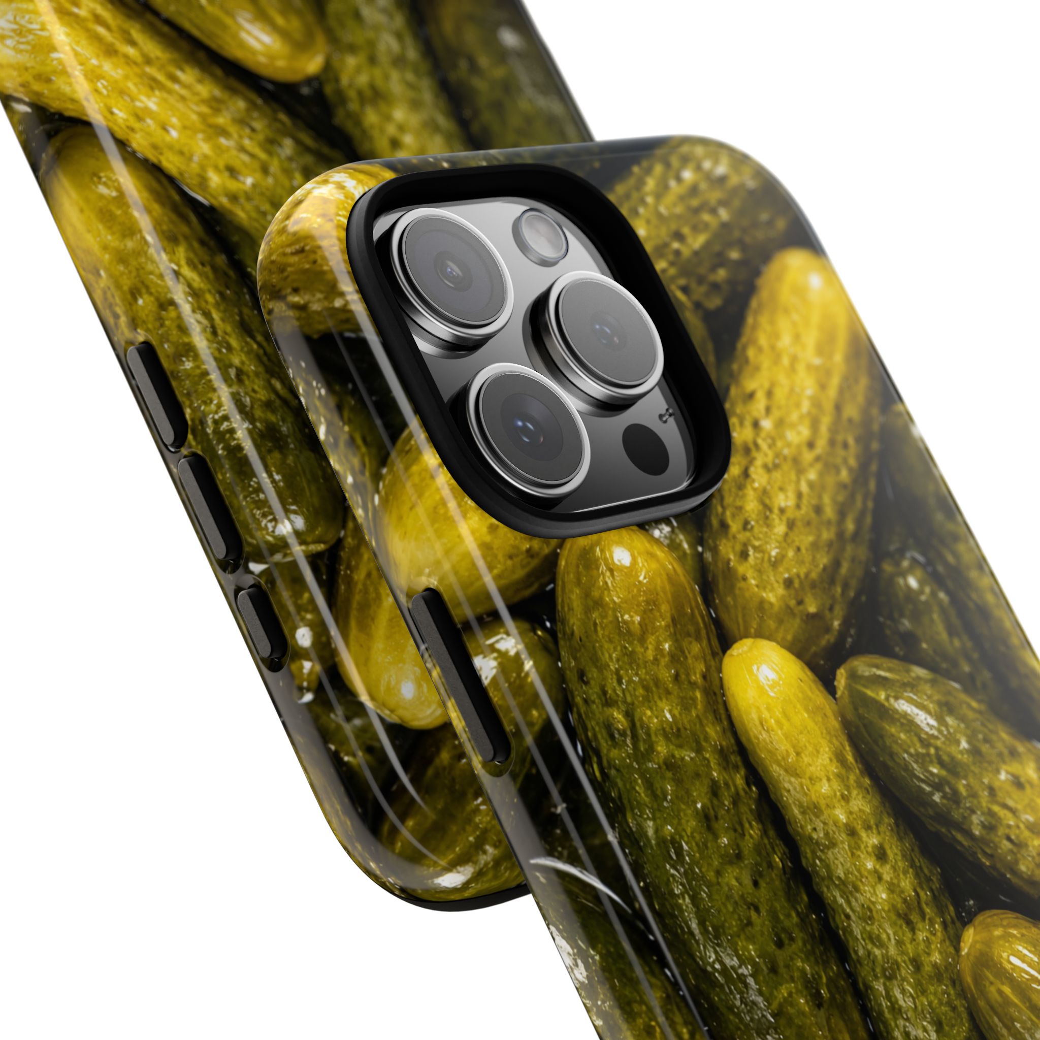 Pickle Pattern iPhone Case — Novelty Pickles Design Protective Case - Image 124