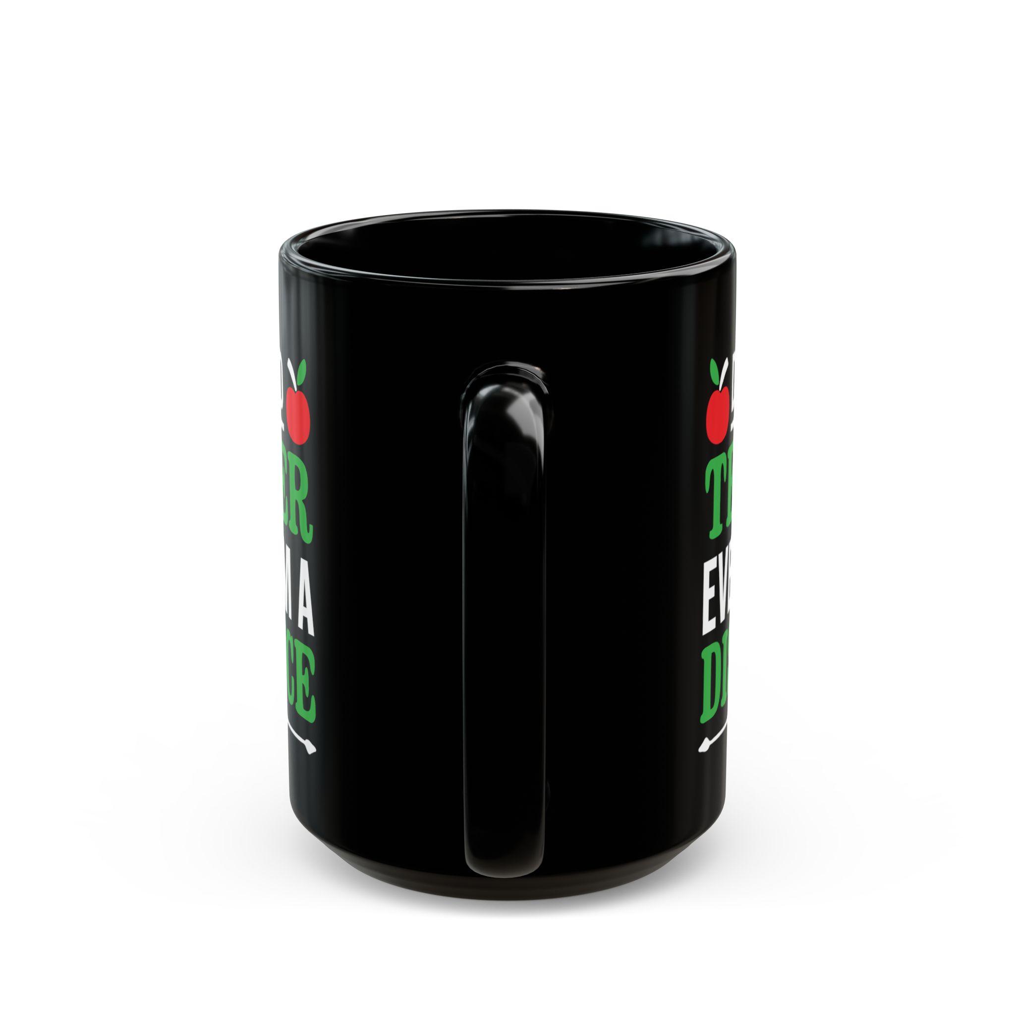 Teacher Appreciation Mug "Dedicated Teacher Even From A Distance" Mug — Black 11oz/15oz - Image 9