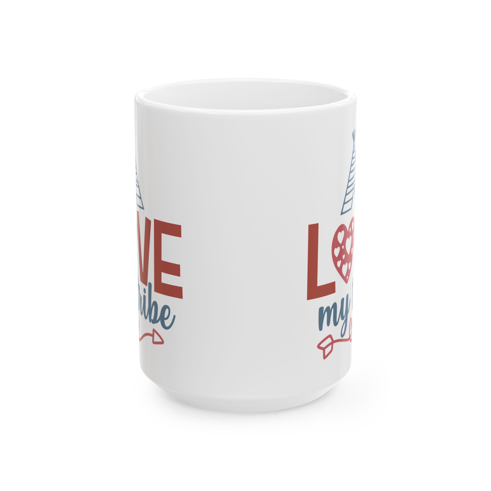 Teacher Appreciation Mug "Love My Tribe" Ceramic Mug — Heart & Arrow Family Coffee Cup (11oz, 15oz) - Image 7