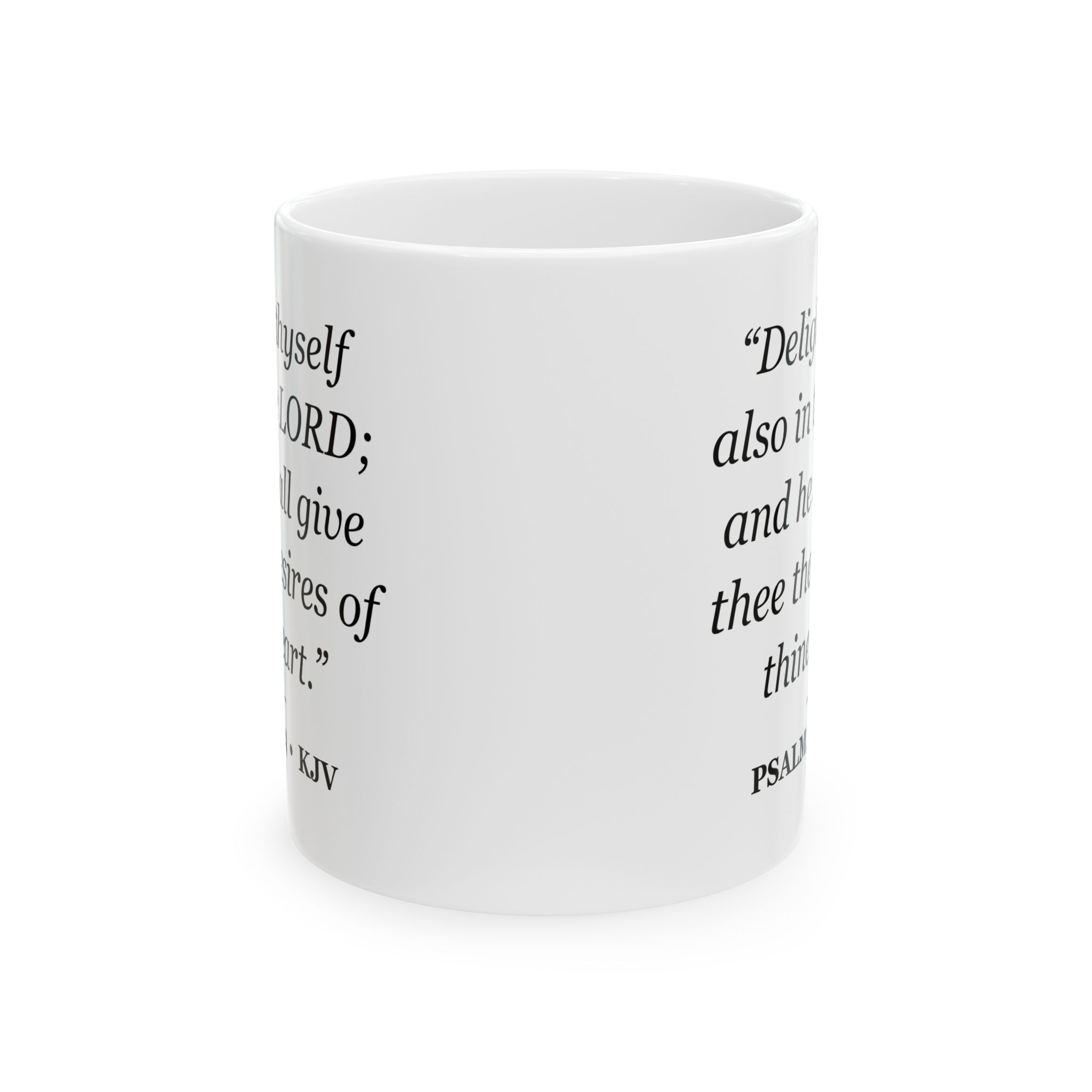 Psalm 37:4 Bible Verse Mug – KJV Scripture Coffee Mug – 11oz/15oz Ceramic Mug - Image 2