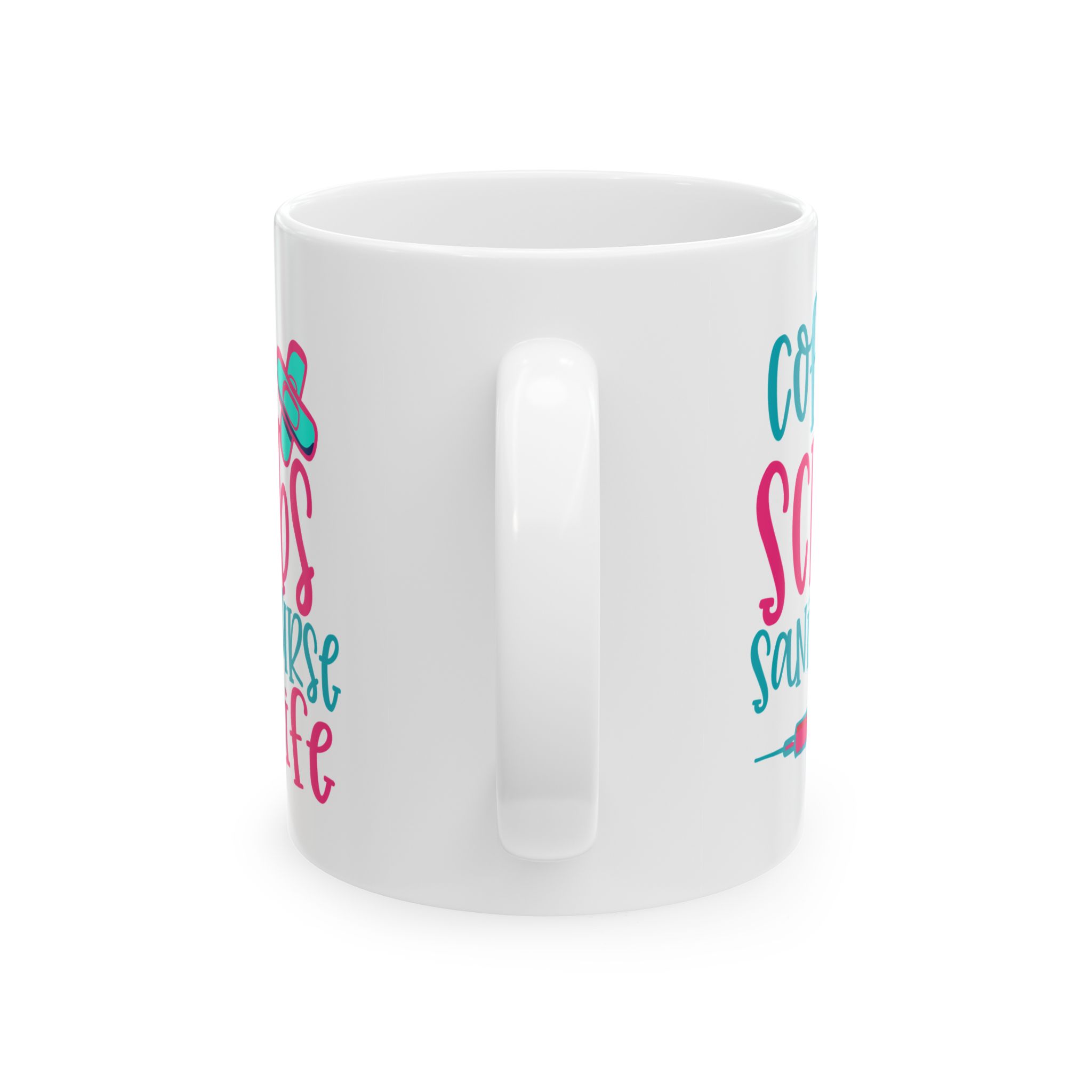 Coffee Scrubs Sanity Nurse Life – Medical Coffee Mug – 11oz/15oz Ceramic Mug - Image 4