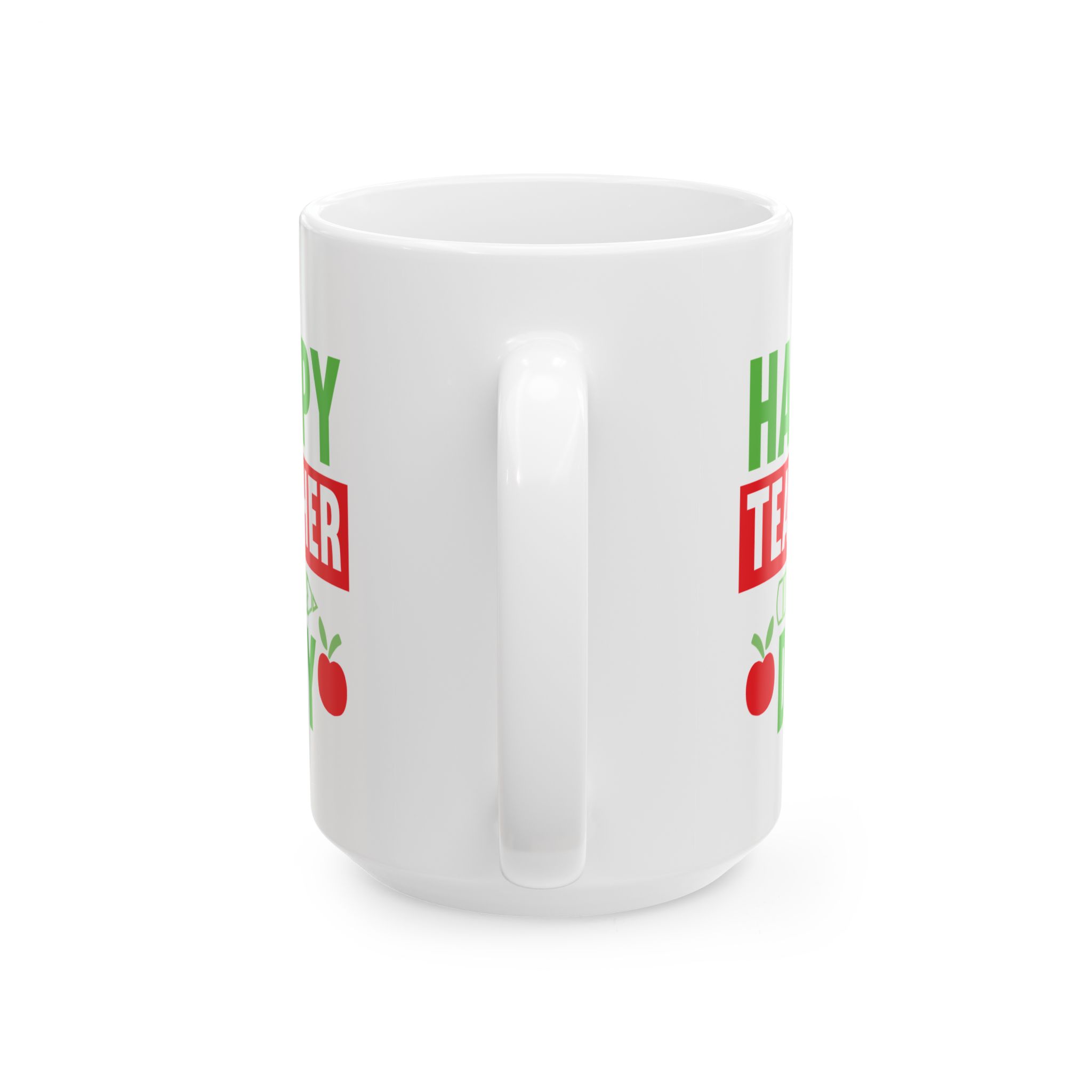 Teacher Appreciation Day "Happy Teacher Day" Ceramic Mug – Apple Design, 11oz & 15oz - Image 9
