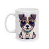 3676070680779612530_2048.jpeg Tiny Puppy with Sunglasses Dog Lover Mug – Cute Cartoon Puppy Coffee Mug – 11oz/15oz Ceramic Mug