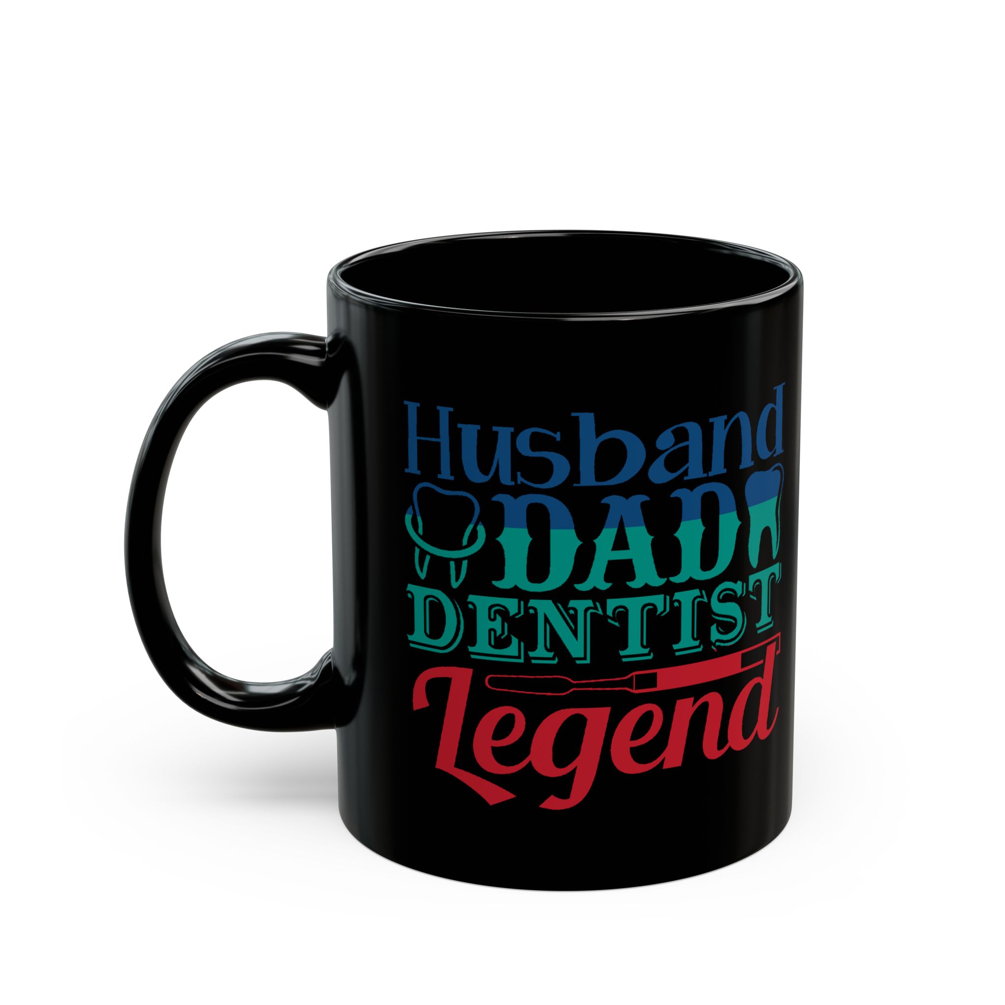 Dentist Husband Dad Legend Mug — Black Coffee Cup for Proud Dental Dads - Image 4
