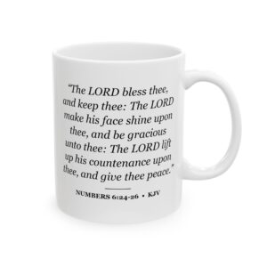 Numbers 6:24-26 Bible Verse Mug – KJV Scripture Coffee Mug – 11oz/15oz Ceramic Mug