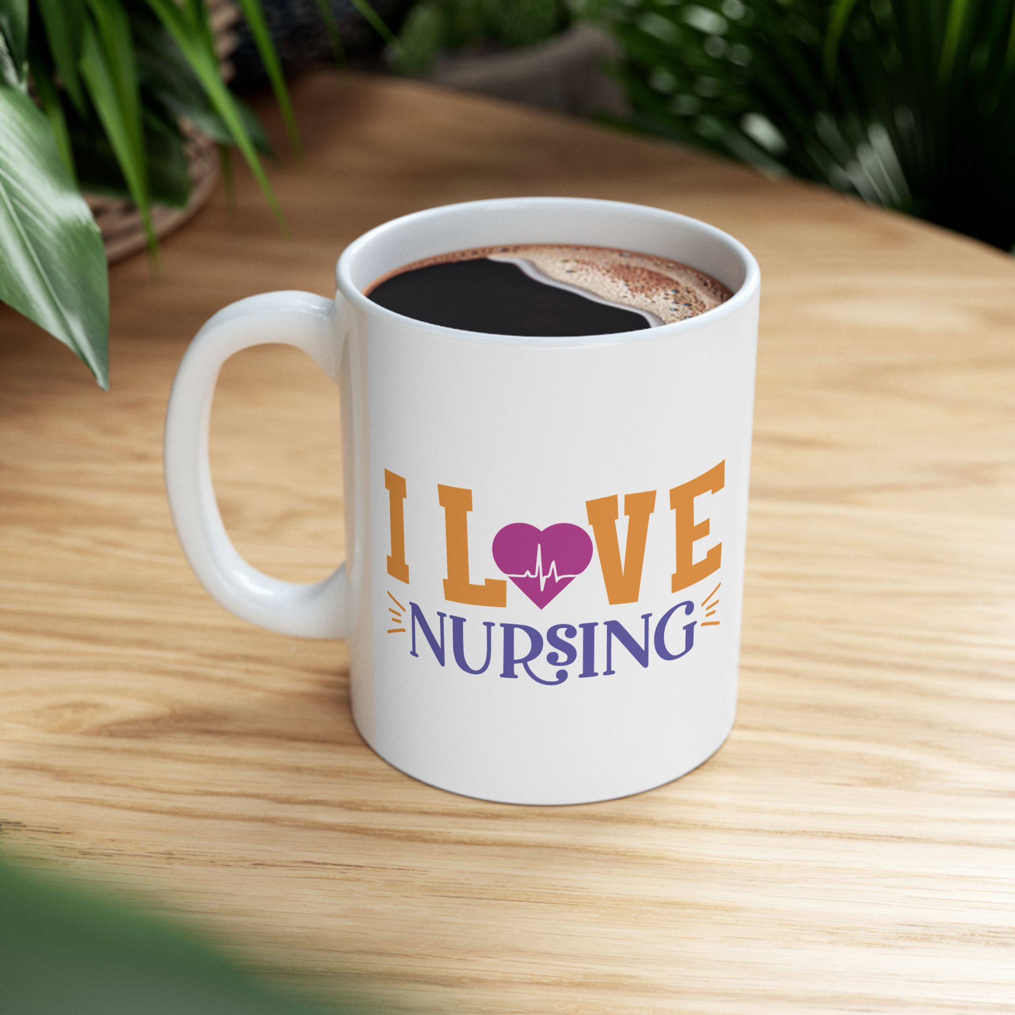 I Love Nursing – Medical Coffee Mug – 11oz/15oz Ceramic Mug - Image 5
