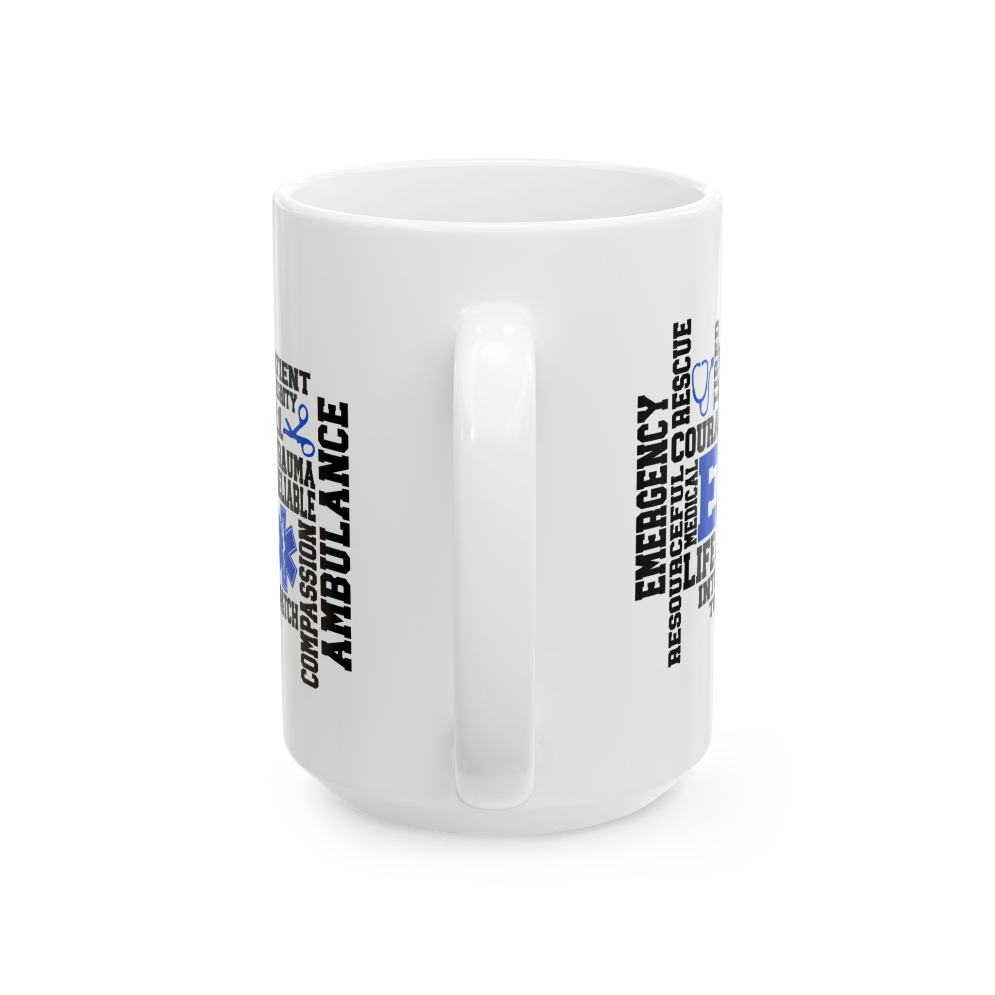 EMT (wordart) – Medical Coffee Mug – 11oz/15oz Ceramic Mug - Image 9