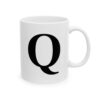 Letter Q Monogram Mug – Initial Alphabet Coffee Mug – 11oz/15oz Ceramic Mug