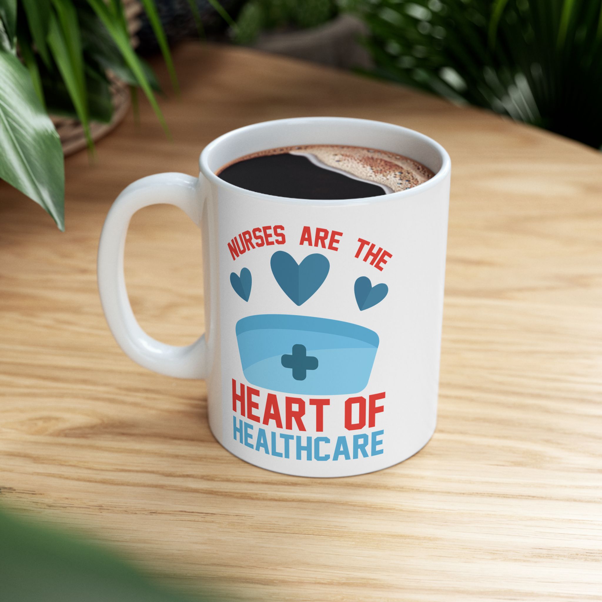 Nurses Are The Heart Of Healthcare – Medical Coffee Mug – 11oz/15oz Ceramic Mug - Image 5