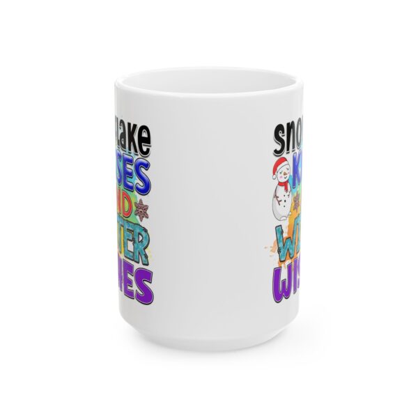 4159105923656119691_2048.jpeg Snowflake Kisses and Winter Wishes Colorful Winter Mug – Cozy Winter Coffee Mug – 11oz/15oz Ceramic Mug