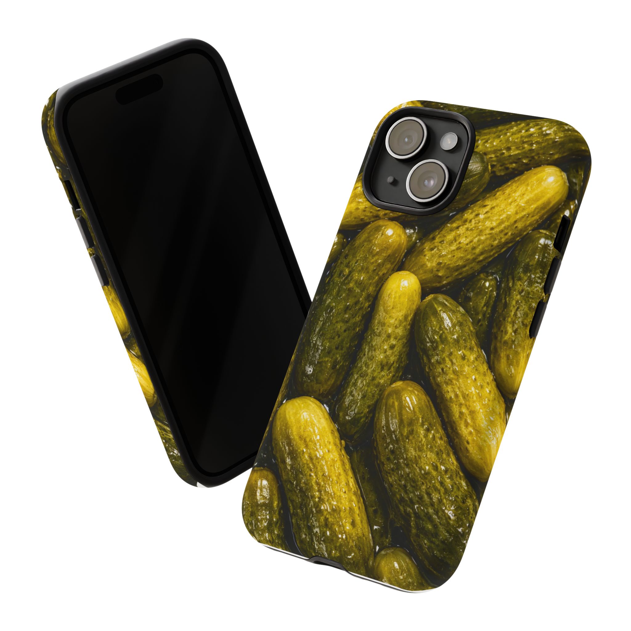 Pickle Pattern iPhone Case — Novelty Pickles Design Protective Case - Image 79