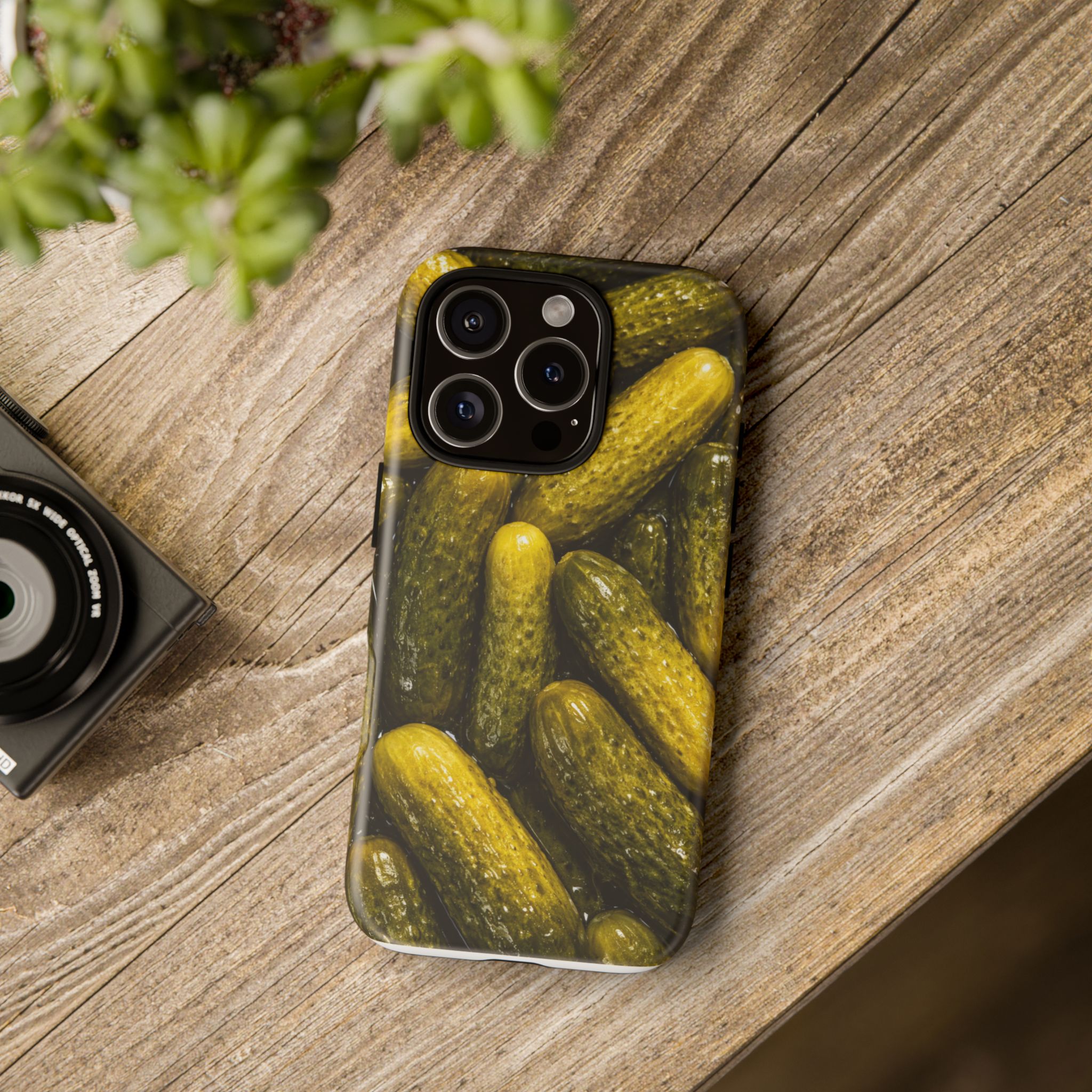 Pickle Pattern iPhone Case — Novelty Pickles Design Protective Case - Image 122
