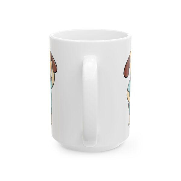 4393342564659429279_2048.jpeg Dog in Polka Dot Shirt Dog Lover Mug – Cute Cartoon Puppy Coffee Mug – 11oz/15oz Ceramic Mug