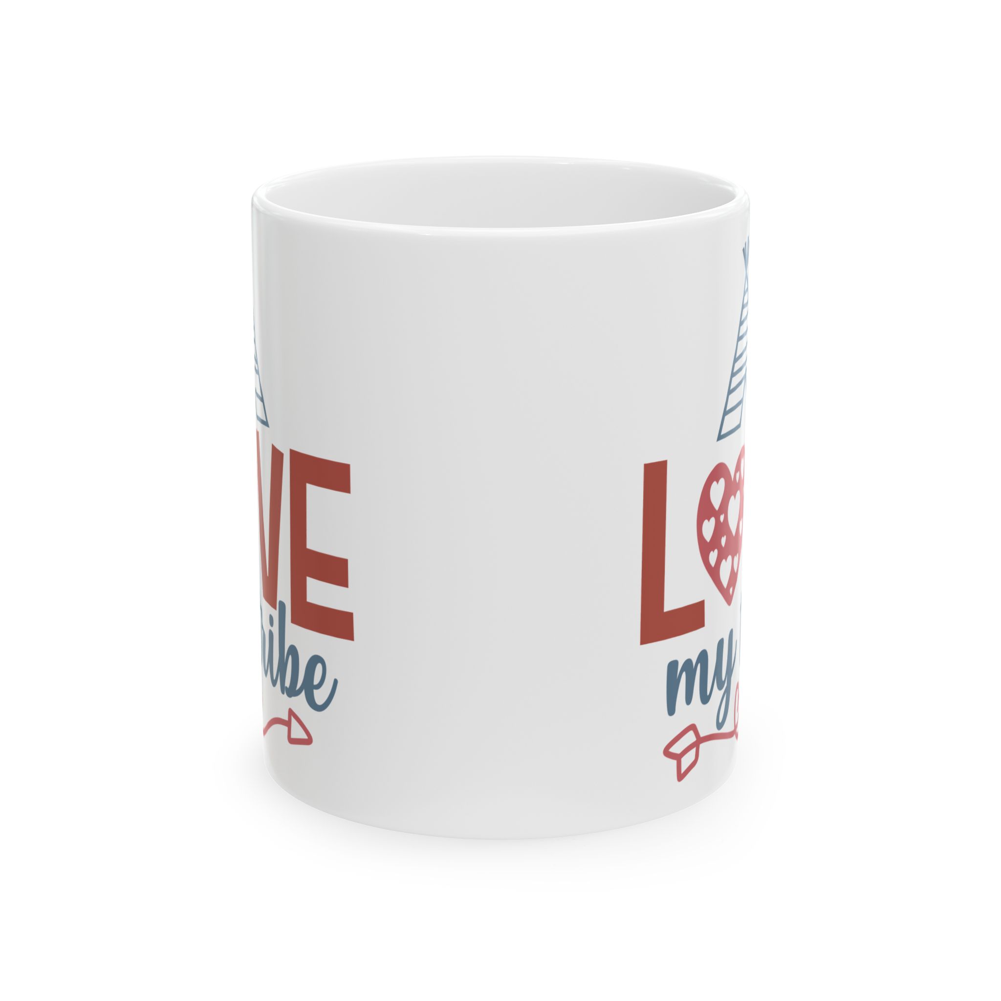 Teacher Appreciation Mug "Love My Tribe" Ceramic Mug — Heart & Arrow Family Coffee Cup (11oz, 15oz) - Image 2