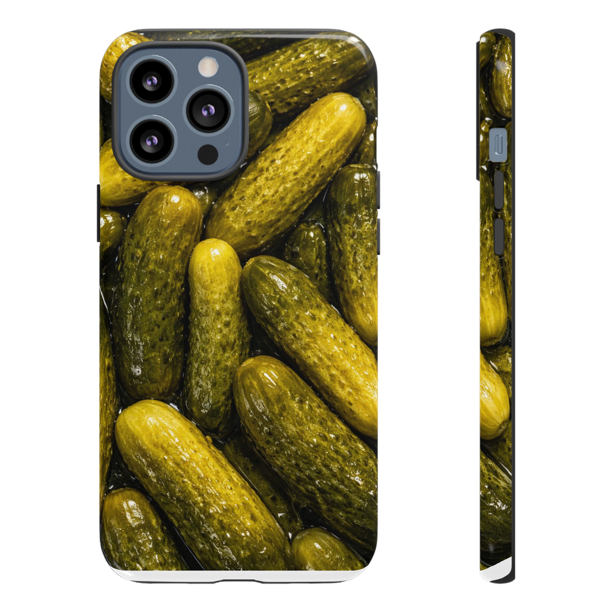 Pickle Pattern iPhone Case — Novelty Pickles Design Protective Case - Image 39